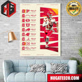 2024 Away Schedule List Kansas City Chiefs NFL Home Decor Poster Canvas