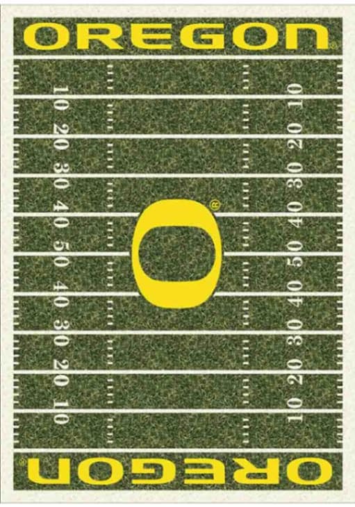 Oregon Ducks 8x11 Homefield Interior Rug - Green