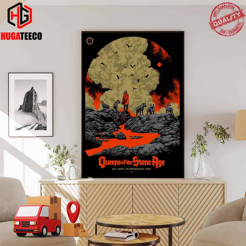 22nd February 2024 The Hordern Pavilion Sydney Night Two at 9pm Queen Of The Stone Age Poster Canvas