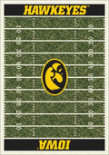 Iowa Hawkeyes 6x8 Homefield Interior Rug - Black
