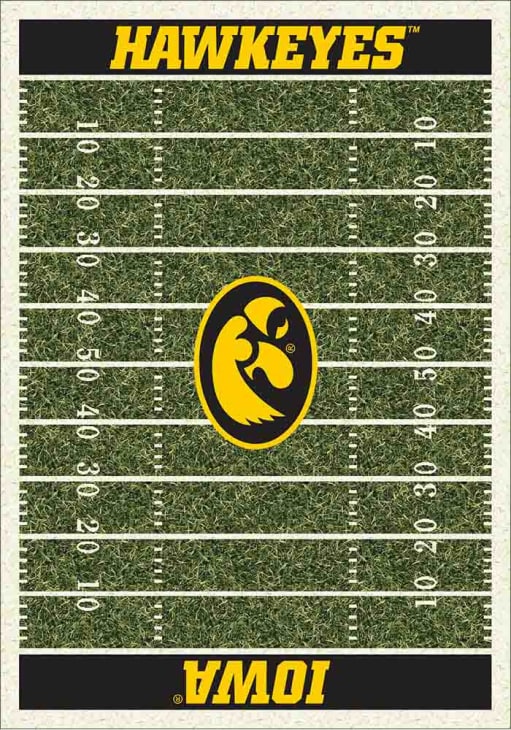 Iowa Hawkeyes 6x8 Homefield Interior Rug - Black