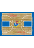 Kansas Jayhawks 4x6 Courtside Interior Rug - Royal Blue