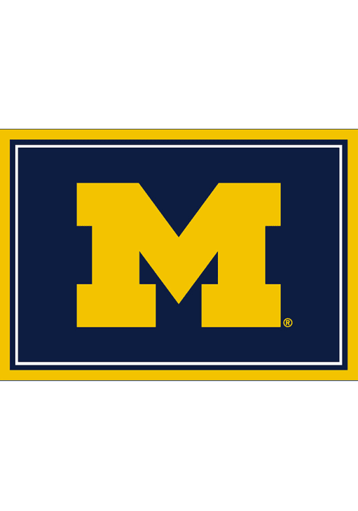 Michigan Wolverines 3x4 Area Interior Rug - Blue