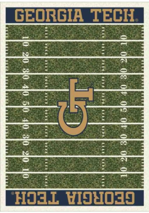 GA Tech Yellow Jackets 8x11 Homefield Interior Rug - Gold
