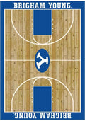 BYU Cougars 4x6 Courtside Interior Rug - Wood
