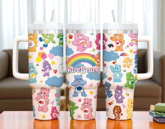 Cute Bear 40oz Tumbler | Cute Bear Stainless Travel Cup Animal Gift