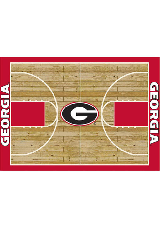 Georgia Bulldogs 4x6 Courtside Interior Rug - Black