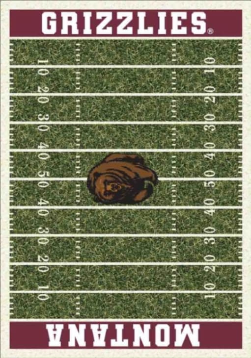 Montana Grizzlies 6x8 Homefield Interior Rug - Maroon