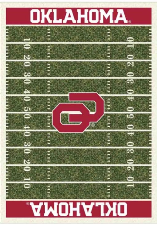 Oklahoma Sooners 8x11 Homefield Interior Rug - Crimson