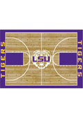 LSU Tigers 6x8 Courtside Interior Rug - Gold