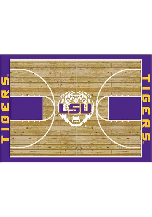 LSU Tigers 6x8 Courtside Interior Rug - Gold
