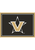 Vanderbilt Commodores 8x11 Spirit Interior Rug - Black
