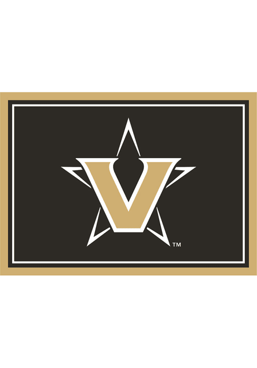 Vanderbilt Commodores 8x11 Spirit Interior Rug - Black