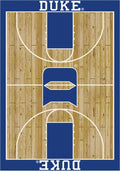 Duke Blue Devils 6x8 Courtside Interior Rug - Wood