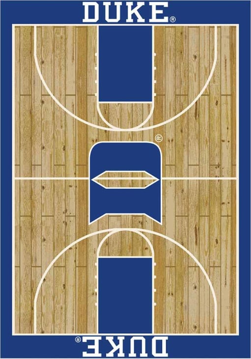 Duke Blue Devils 6x8 Courtside Interior Rug - Wood