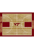 Virginia Tech Hokies 4x6 Courtside Interior Rug - Maroon