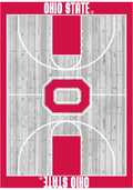 Ohio State Buckeyes 4x6 Courtside Interior Rug - Scarlet Red
