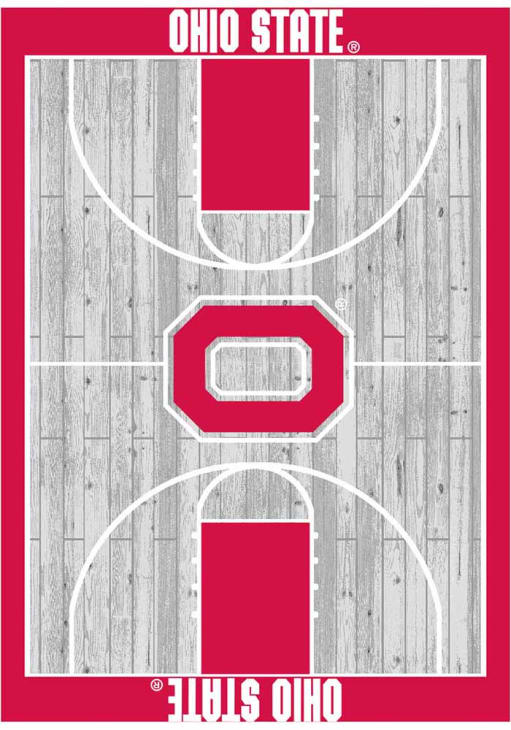Ohio State Buckeyes 4x6 Courtside Interior Rug - Scarlet Red