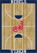 Ole Miss Rebels 6x8 Courtside Interior Rug - Wood