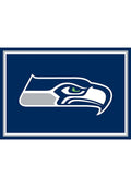 Seattle Seahawks 3x4 Area Rug Interior Rug - Navy Blue