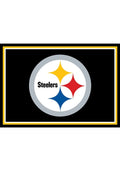 Pittsburgh Steelers 3x4 Area Rug Interior Rug - Black