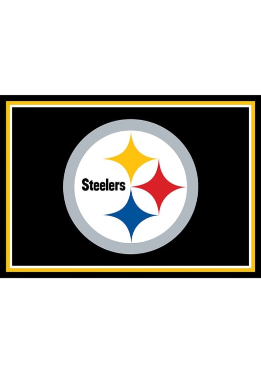 Pittsburgh Steelers 3x4 Area Rug Interior Rug - Black