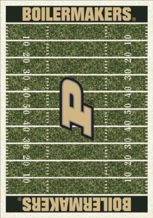 Purdue Boilermakers 6x8 Homefield Interior Rug - Gold