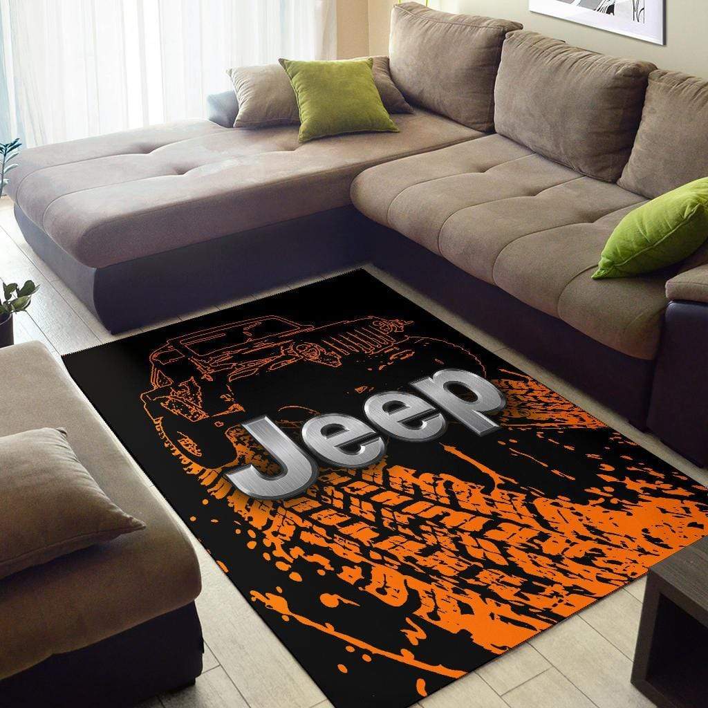 Jeep Orange Rectangle Rug TN1607261639