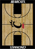 Cincinnati Bearcats 6x8 Courtside Interior Rug - Wood