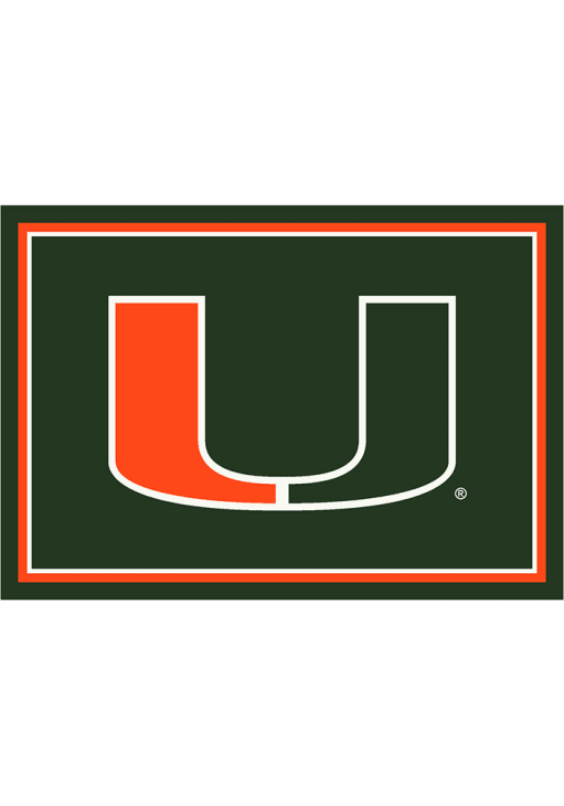 Miami Hurricanes 6x8 Spirit Interior Rug - Green