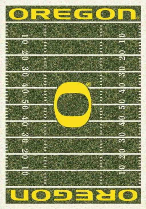 Oregon Ducks 6x8 Homefield Interior Rug - Green