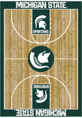 Michigan State Spartans 4x6 Courtside Interior Rug - Ash