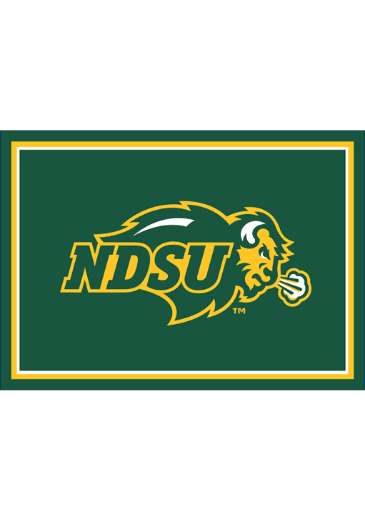 North Dakota State Bison 4x6 Spirit Interior Rug - Kelly Green