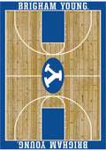 BYU Cougars 8x11 Courtside Interior Rug - Wood