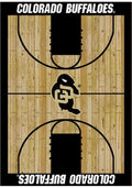 Colorado Buffaloes 4x6 Courtside Interior Rug - Wood