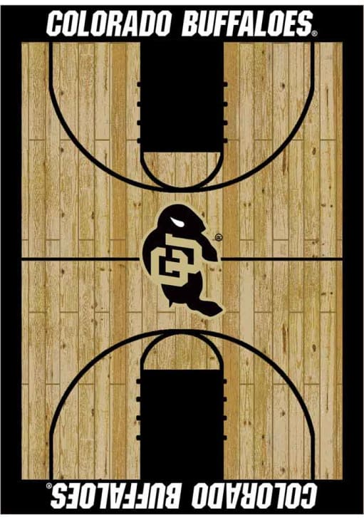 Colorado Buffaloes 4x6 Courtside Interior Rug - Wood