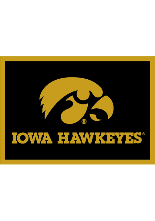 Iowa Hawkeyes 6x8 Spirit Interior Rug - Black
