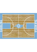 North Carolina Tar Heels 6x8 Courtside Interior Rug - Carolina Blue