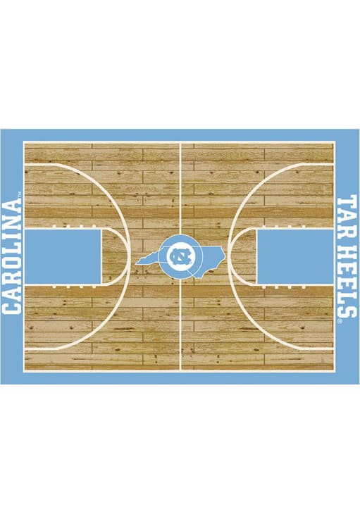 North Carolina Tar Heels 6x8 Courtside Interior Rug - Carolina Blue