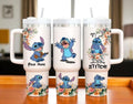 Personalized Blue Alien 40oz Tumbler | Stainless Steel Engraved Cute Character Cup