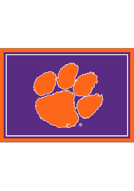 Clemson Tigers 3x4 Area Interior Rug - Purple