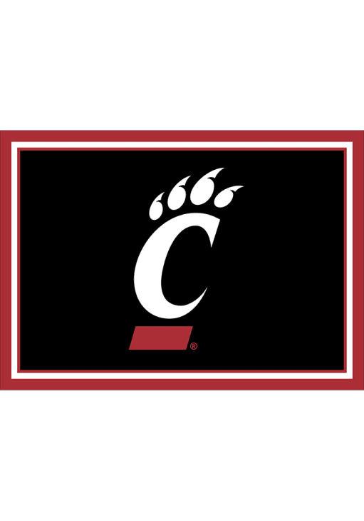 Cincinnati Bearcats 8x11 Spirit Interior Rug - Black