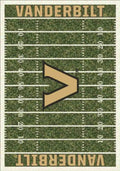 Vanderbilt Commodores 6x8 Homefield Interior Rug - Gold