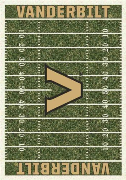 Vanderbilt Commodores 6x8 Homefield Interior Rug - Gold