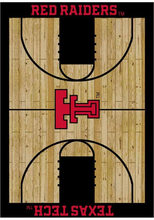 Texas Tech Red Raiders 4x6 Courtside Interior Rug - Black