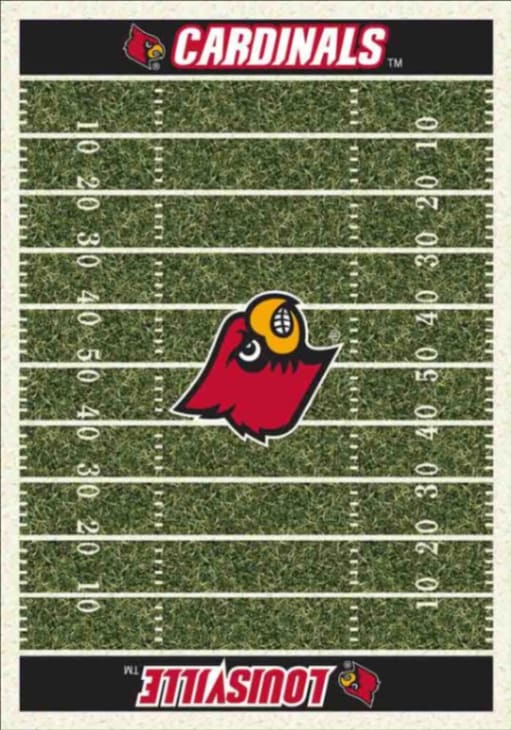 Louisville Cardinals 6x8 Homefield Interior Rug - Red