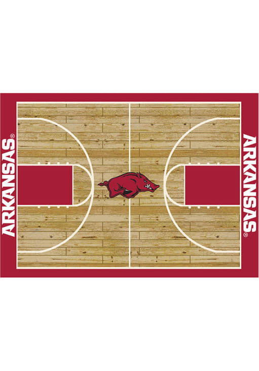 Arkansas Razorbacks 8x11 Courtside Interior Rug - Cardinal Red