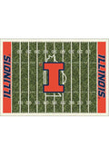 Illinois Fighting Illini 4x6 Homefield Interior Rug - Orange