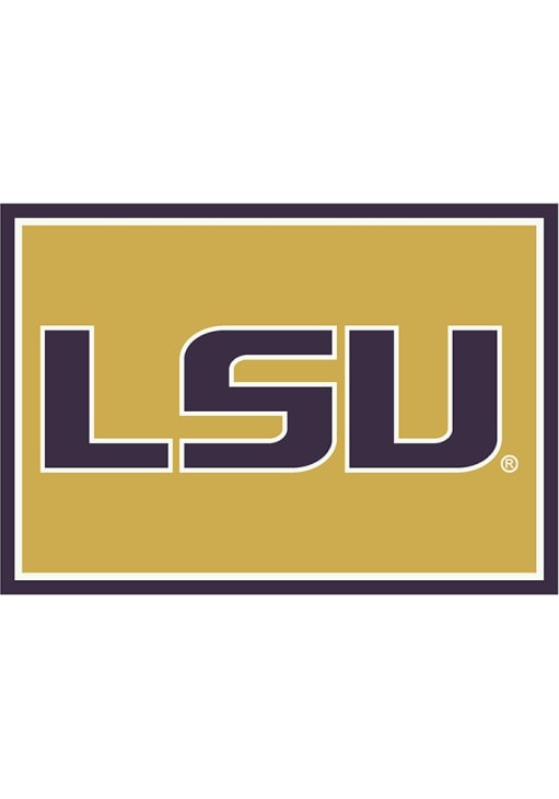 LSU Tigers 8x11 Spirit Interior Rug - Gold