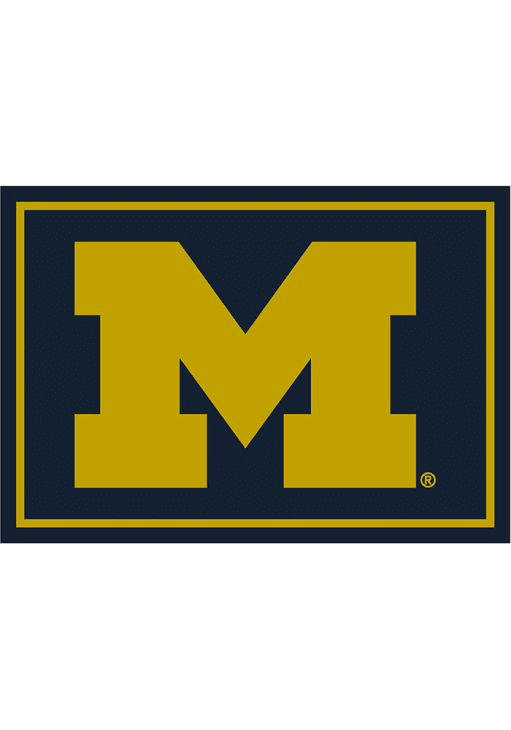 Michigan Wolverines 6x8 Spirit Interior Rug - Blue